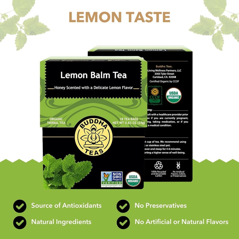 Buddha Teas Organic Lemon Balm Tea - Image 2